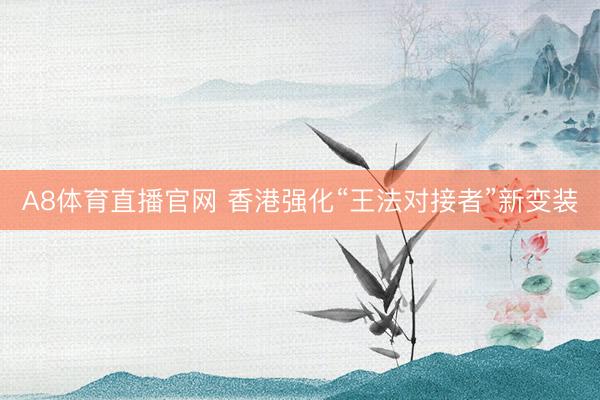 A8体育直播官网 香港强化“王法对接者”新变装