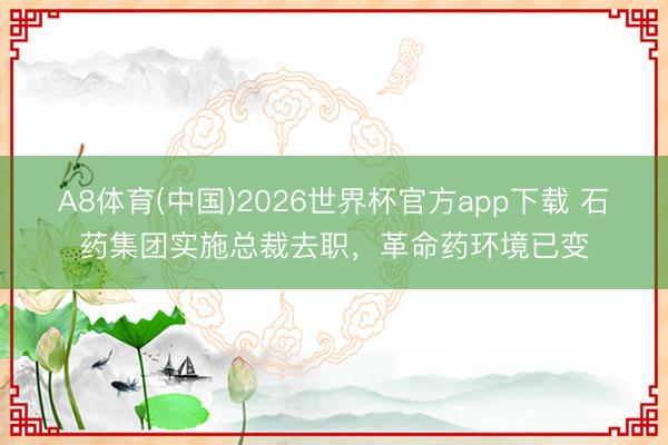 A8体育(中国)2026世界杯官方app下载 石药集团实施总裁去职，革命药环境已变