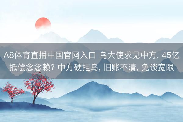 A8体育直播中国官网入口 乌大使求见中方， 45亿抵偿念念赖? 中方硬拒乌， 旧账不清， 免谈宽限