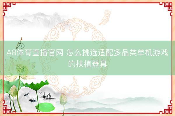 A8体育直播官网 怎么挑选适配多品类单机游戏的扶植器具