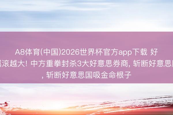 A8体育(中国)2026世界杯官方app下载 好意思债黑洞越滚越大! 中方重拳封杀3大好意思券商， 斩断好意思国吸金命根子