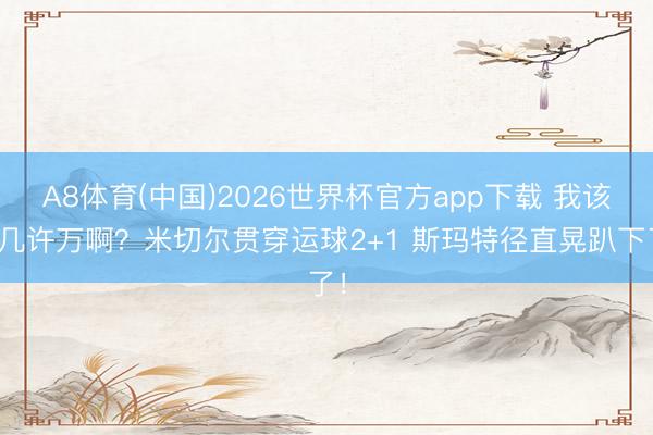A8体育(中国)2026世界杯官方app下载 我该拿几许万啊？米切尔贯穿运球2+1 斯玛特径直晃趴下了！