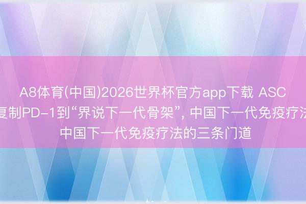 A8体育(中国)2026世界杯官方app下载 ASCO 2026: 从复制PD-1到“界说下一代骨架”, 中国下一代免疫疗法的三条门道