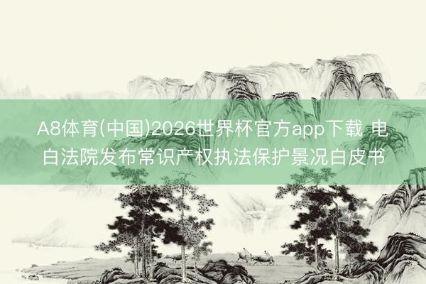 A8体育(中国)2026世界杯官方app下载 电白法院发布常识产权执法保护景况白皮书